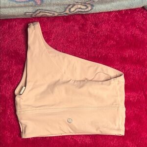 Lululemon Athletica One-Shoulder Top in Light Pink